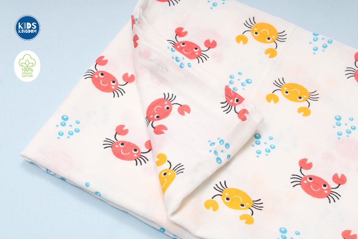 Muslin Infant Towel | Red Crab 2
