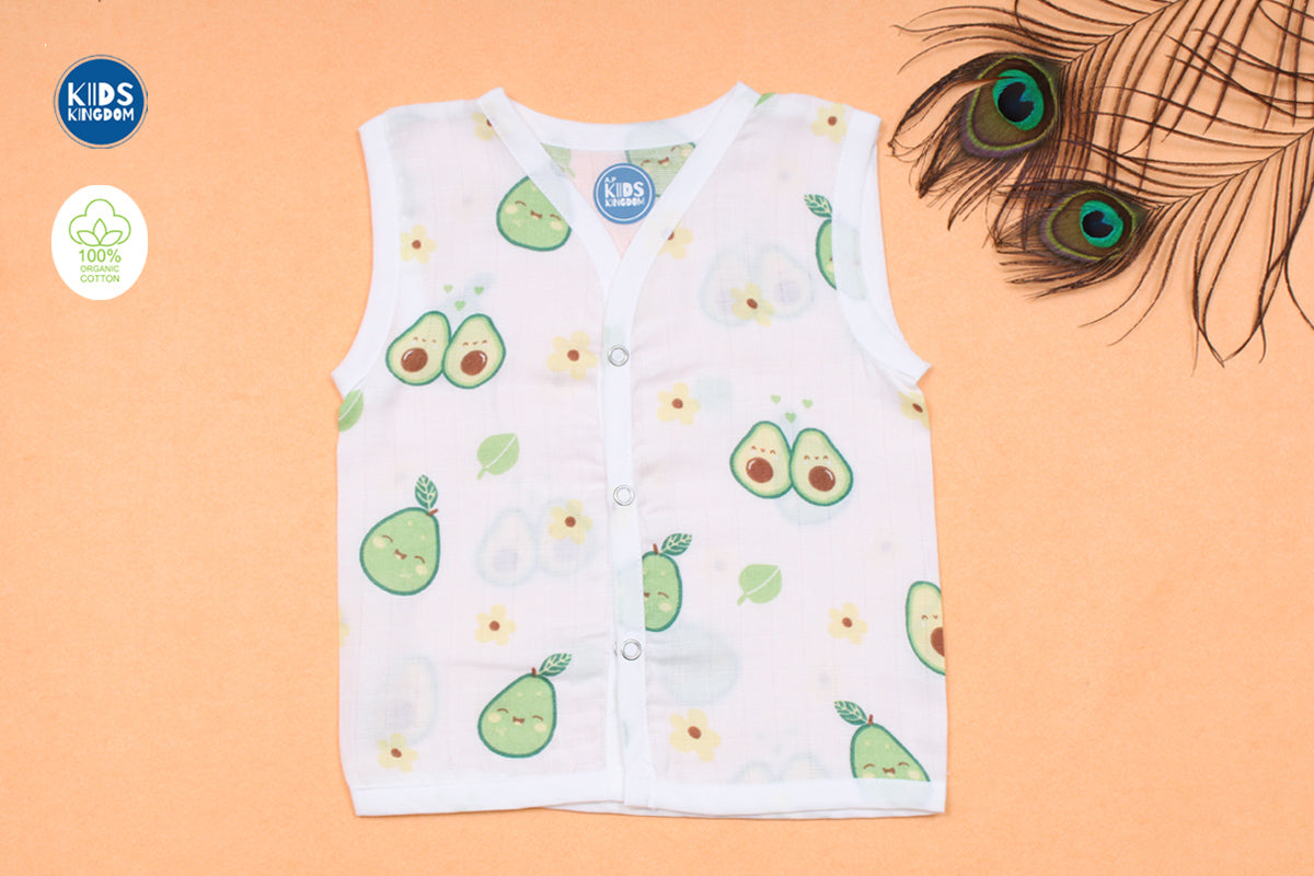 Muslin Jablas Button | Avacado