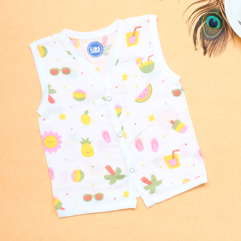 Muslin Jablas Button | Beach