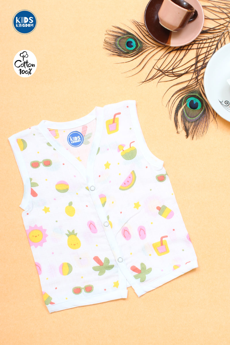 Muslin Jablas Button | Beach 1