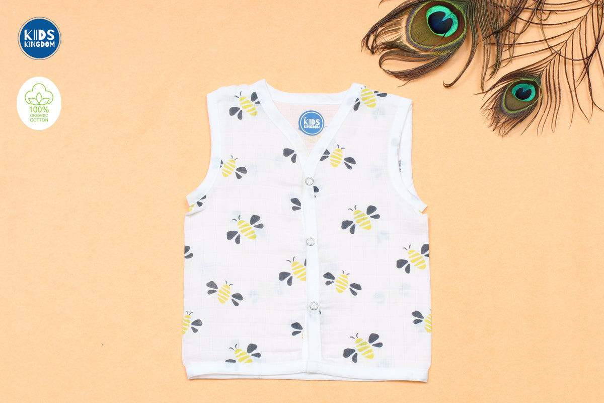 Muslin Jablas Button | Bee