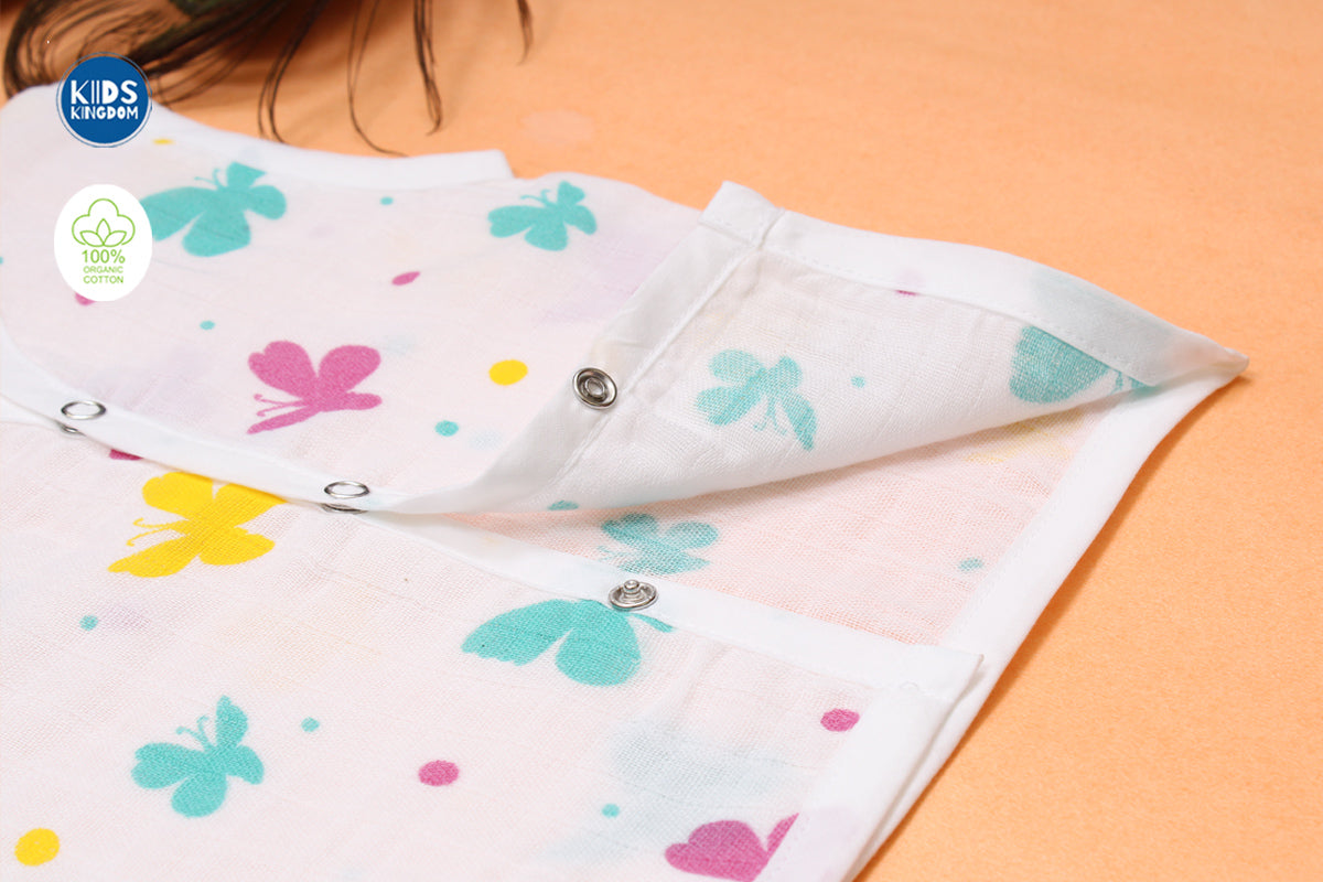 Muslin Jablas Button | Butterfly