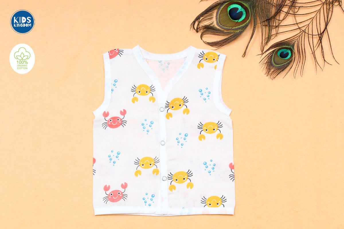 Muslin Jablas Button | Crab