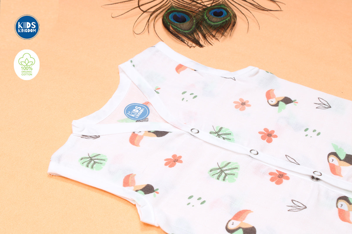 Muslin Jablas Button | Flamingo 1