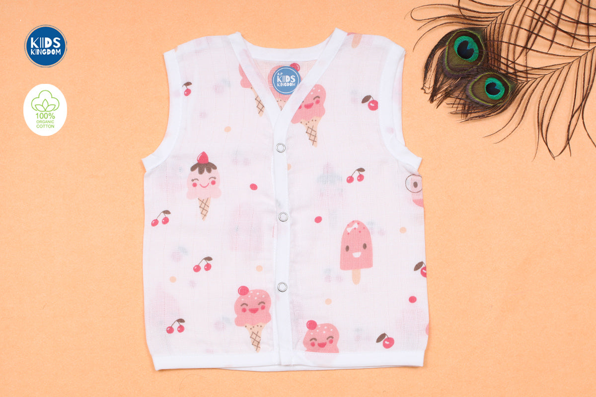 Muslin Jablas Button | Ice Cream