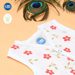 Muslin Jablas Button | Red Flower 1