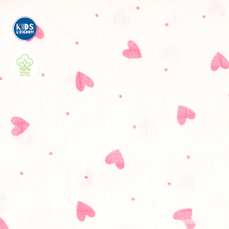 Muslin Jablas Knot | Pink Heart 2