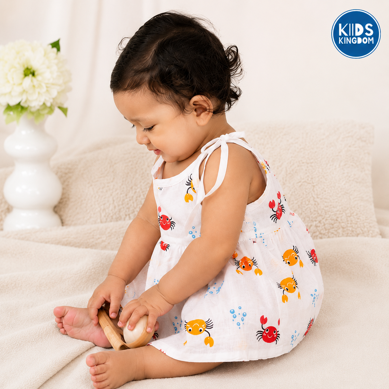 Muslin Knot Frock Crab