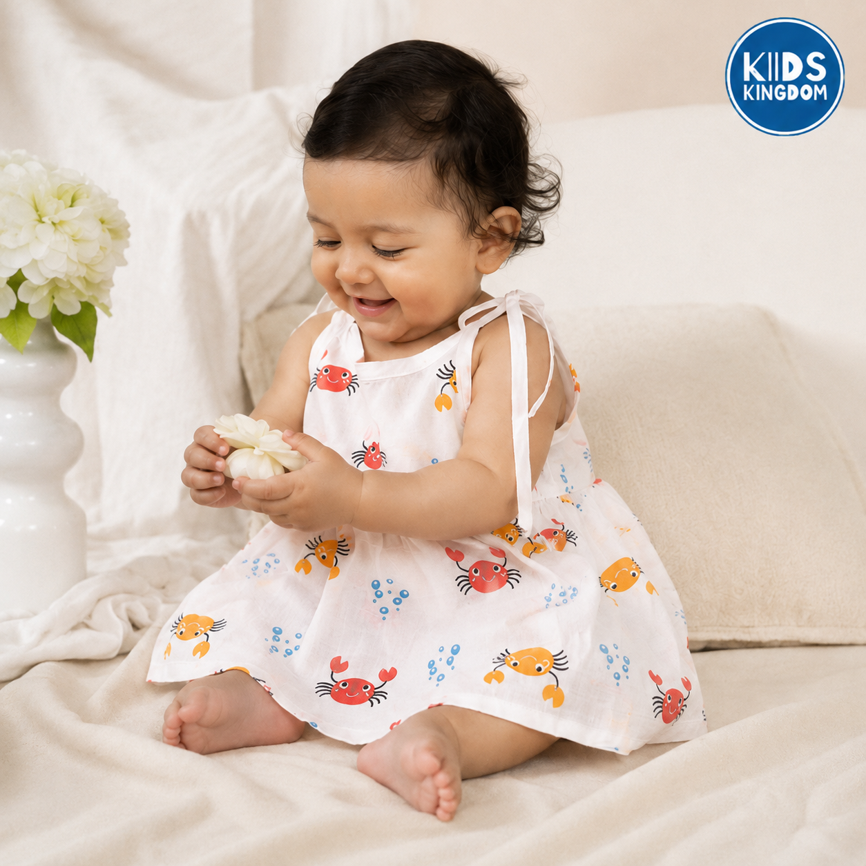 Muslin Knot Frock Crab