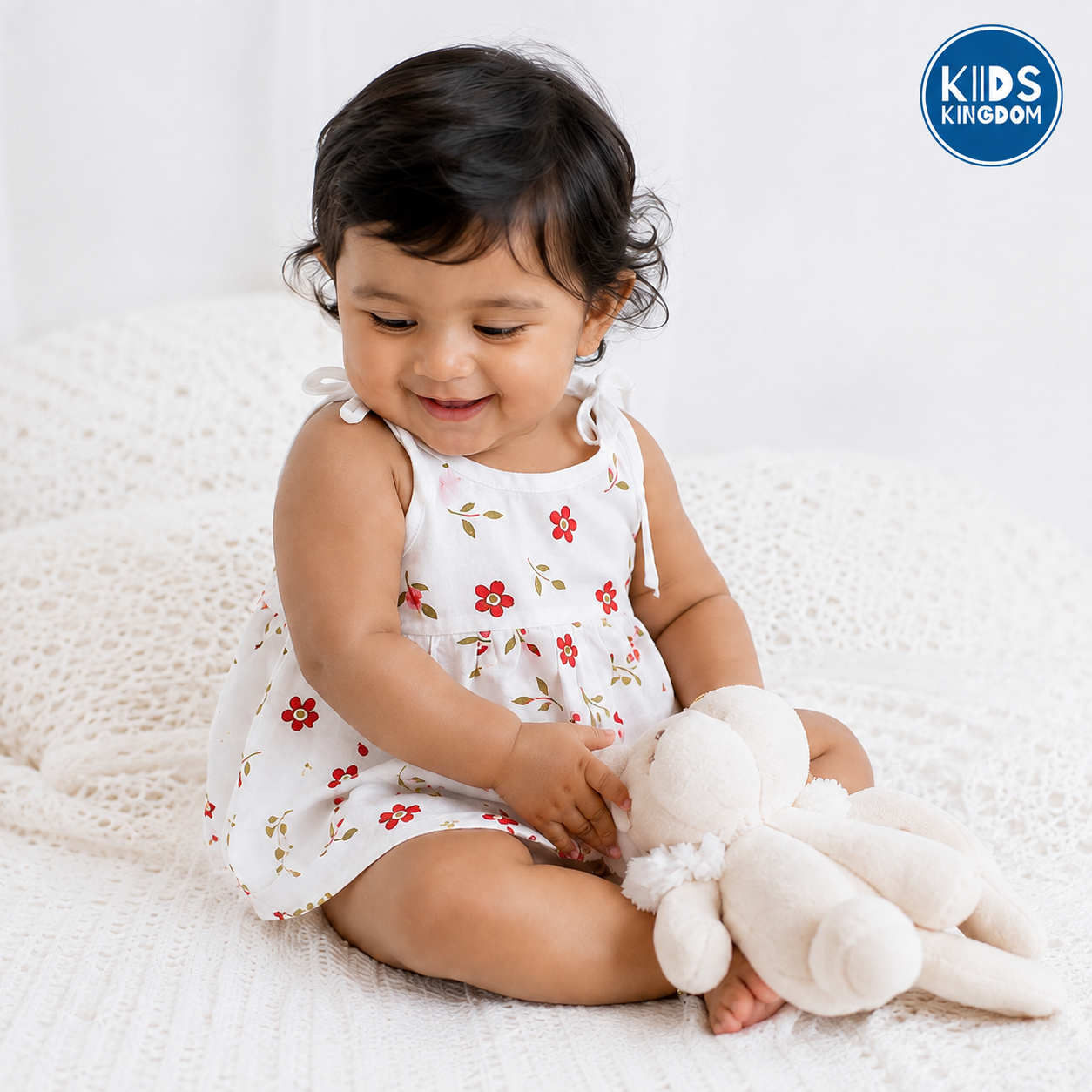 Muslin Knot Frock Redflower
