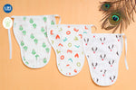 Muslin Nappy for Newborn Pack of 3 Random Design 1