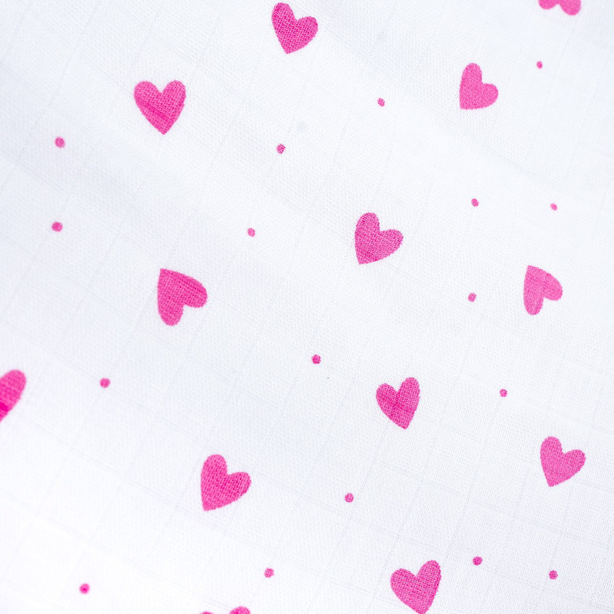 Muslin Newborn Towel | Pink Heart 2