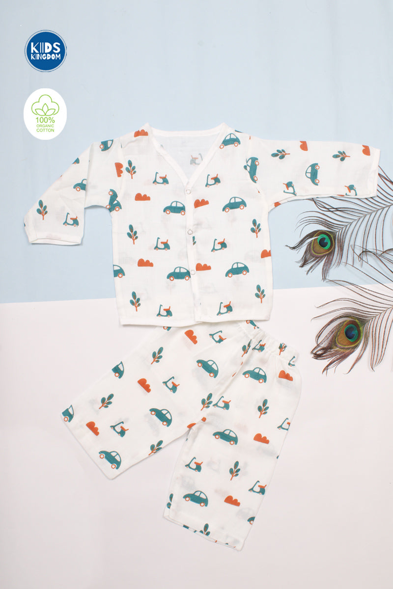 Muslin Night Suit Car