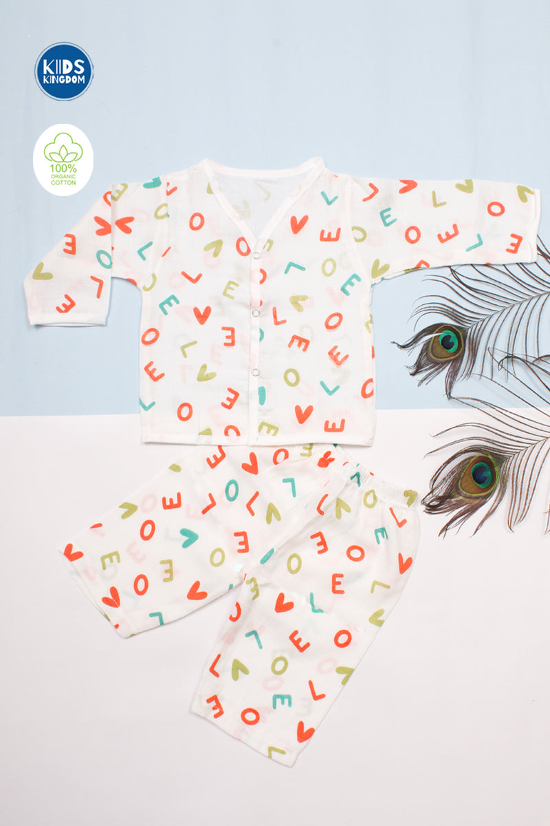 Muslin Night Suit Love