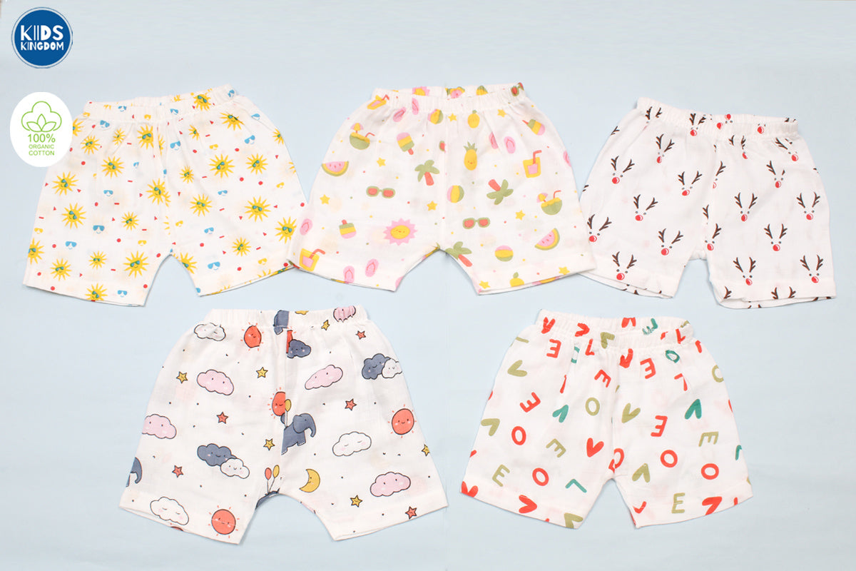Muslin Shorts Pack of 5