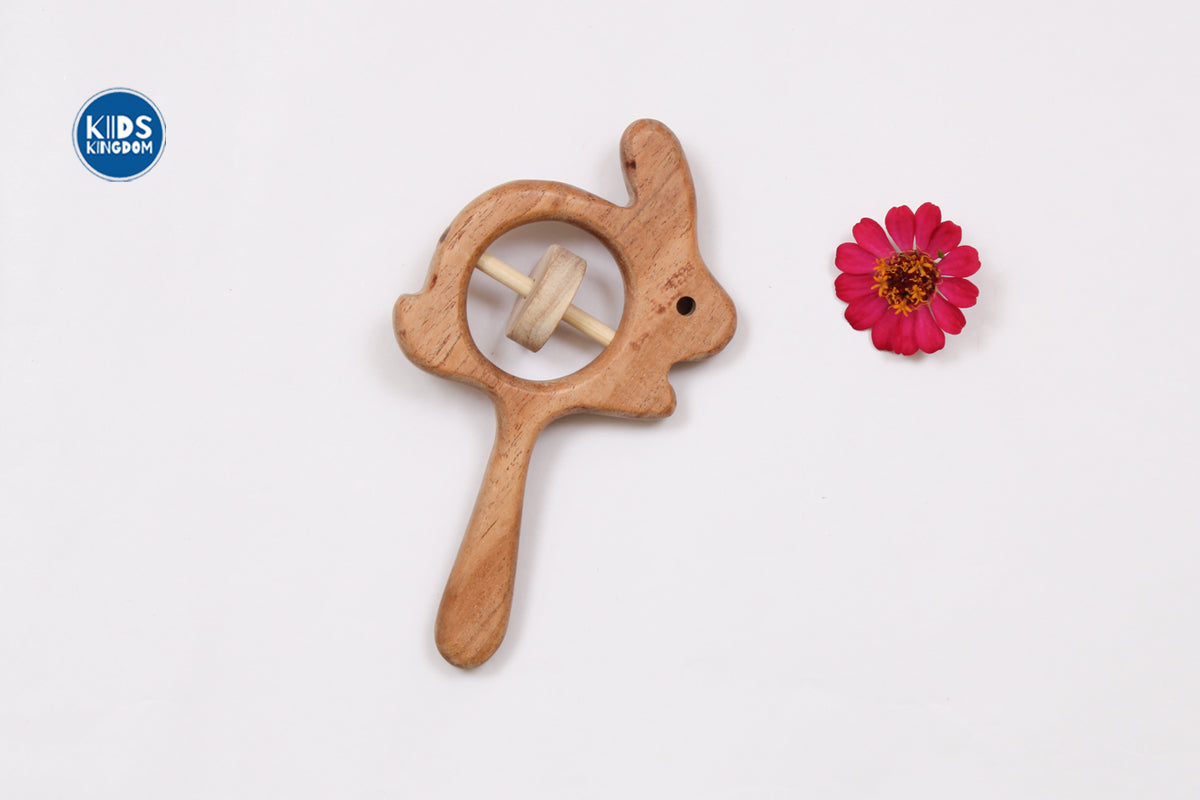 Neem Teether Cum Rattle Rabbit