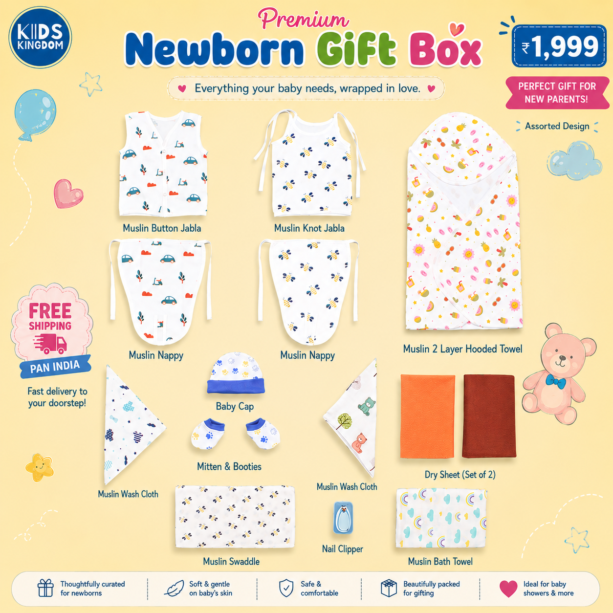 New Born Gift Box Set 1999Rs Combo