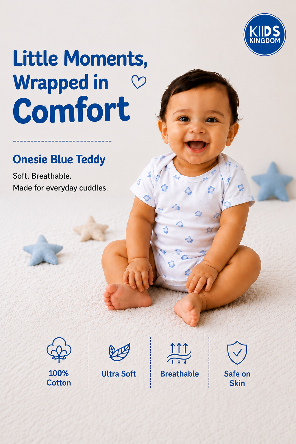 Onesie Blue Teddy