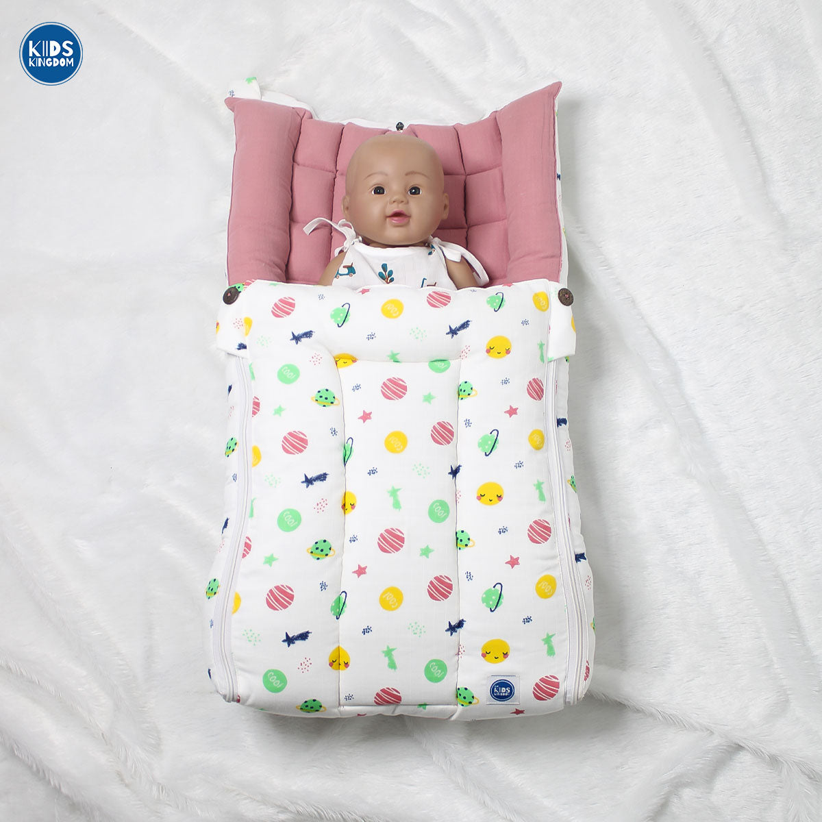 Premium Kapok Silk Cotton Baby Carry Nest Cum Net Bed - Cosmora