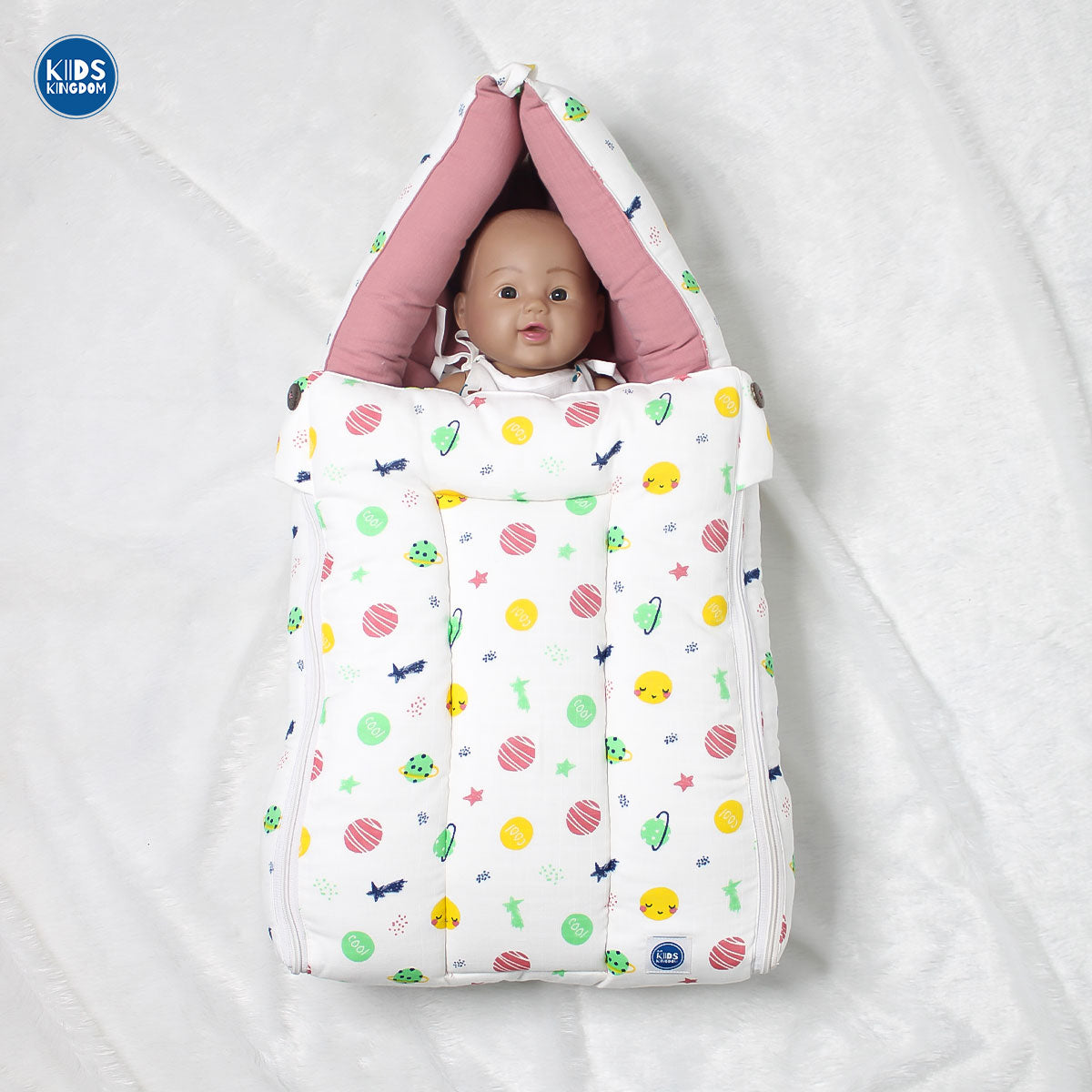 Premium Kapok Silk Cotton Baby Carry Nest Cum Net Bed - Cosmora