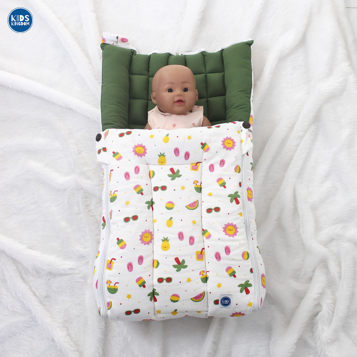 Premium Kapok Silk Cotton Baby Carry Nest Cum Net Bed - Sunny Bites