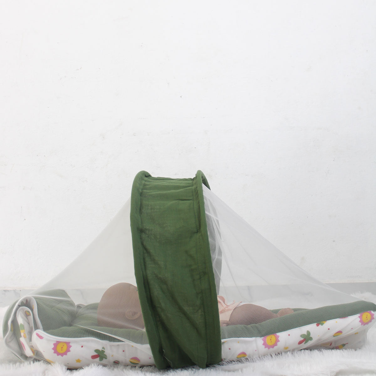 Premium Kapok Silk Cotton Baby Carry Nest Cum Net Bed - Sunny Bites