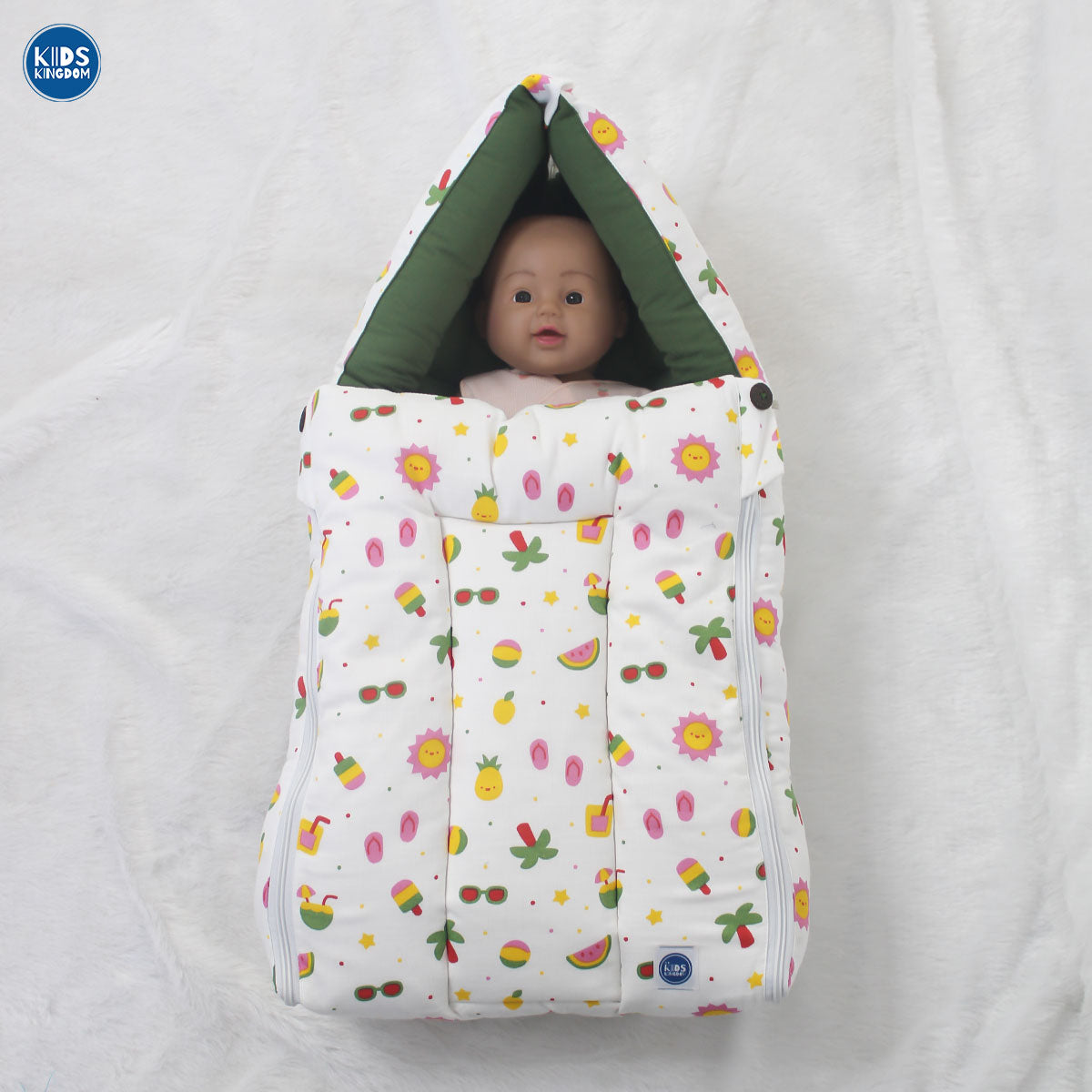 Premium Kapok Silk Cotton Baby Carry Nest Cum Net Bed - Sunny Bites