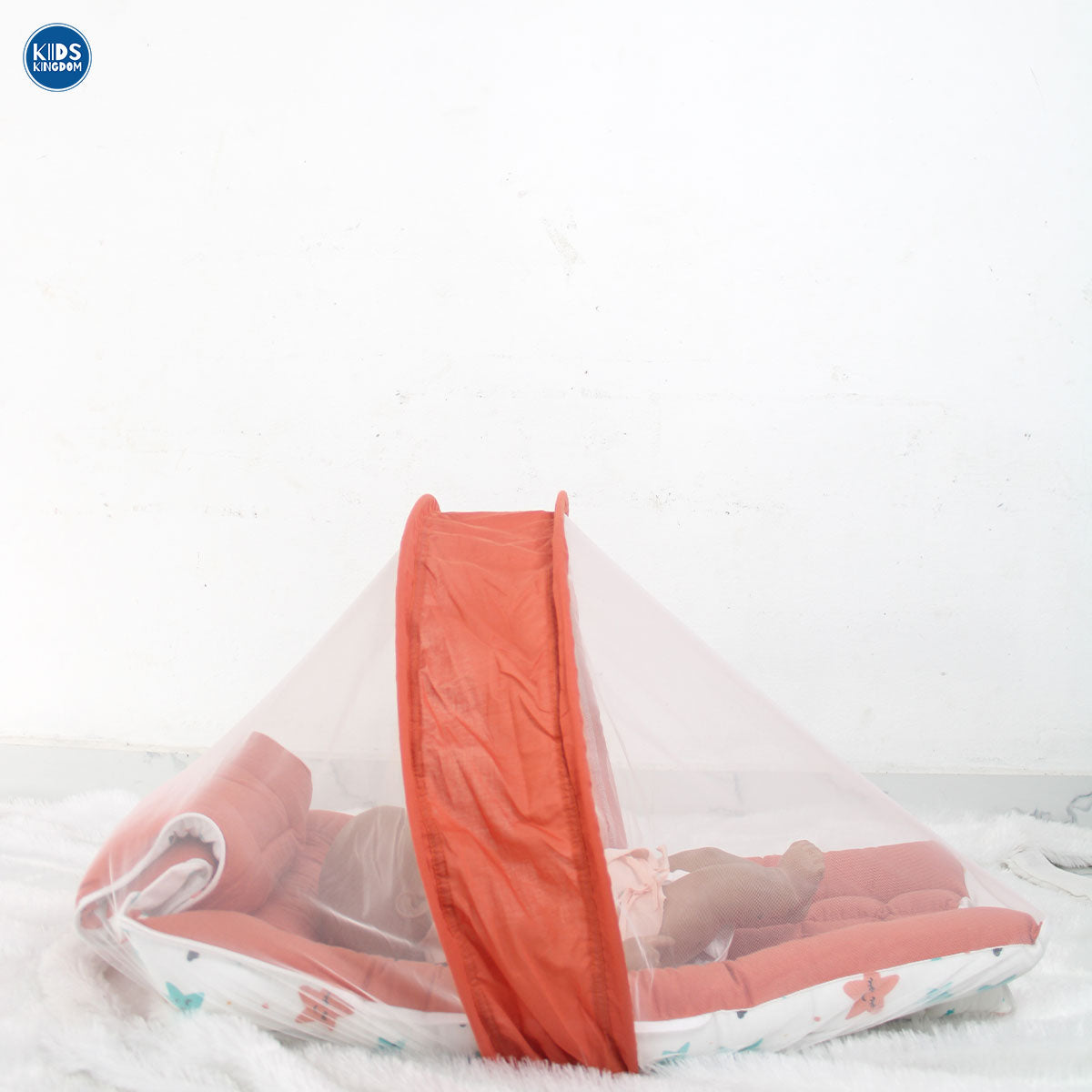 Premium Kapok Silk Cotton Baby Carry Nest Cum Net Bed - Twinkle