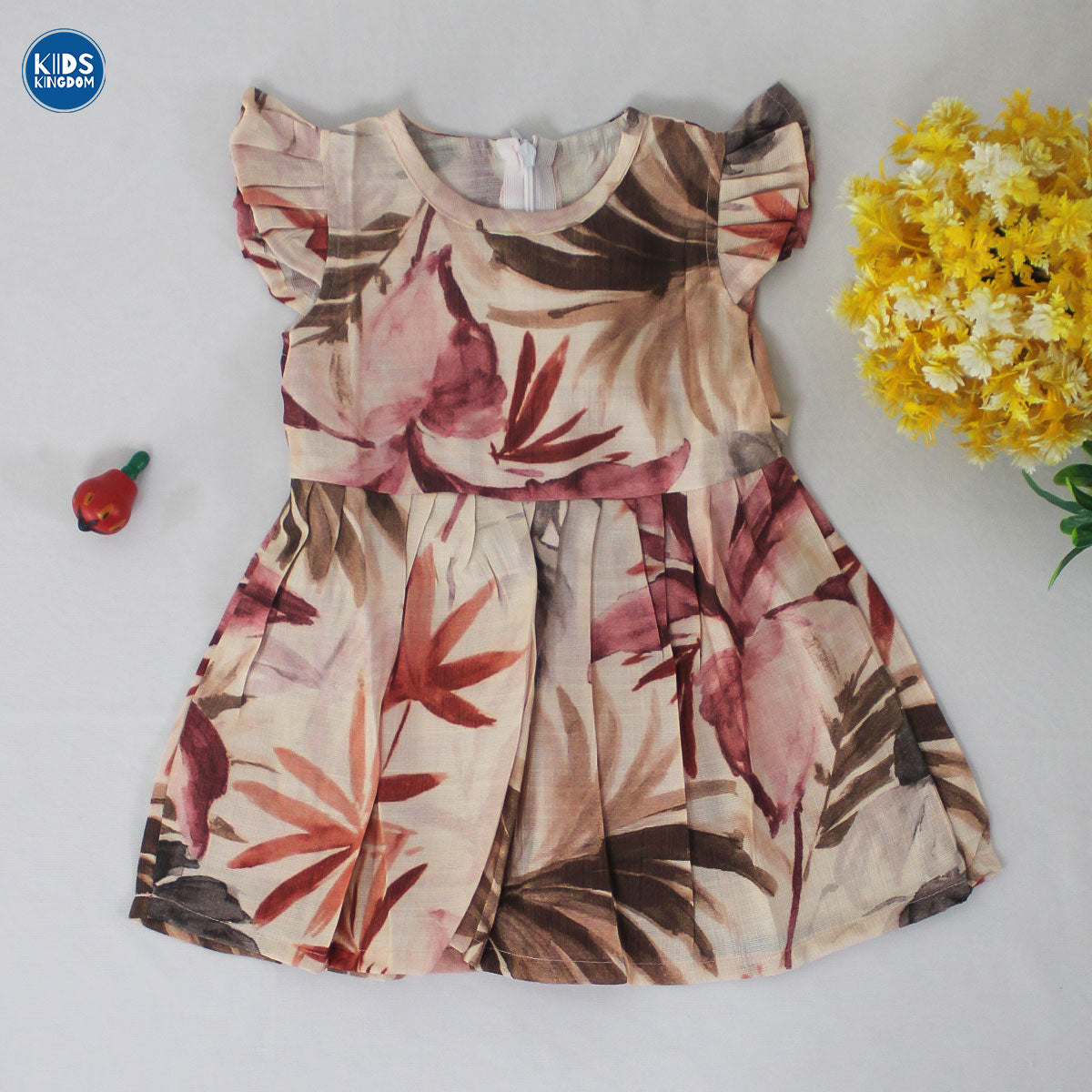 Premium Linen Cotton Frocks Blush Petal