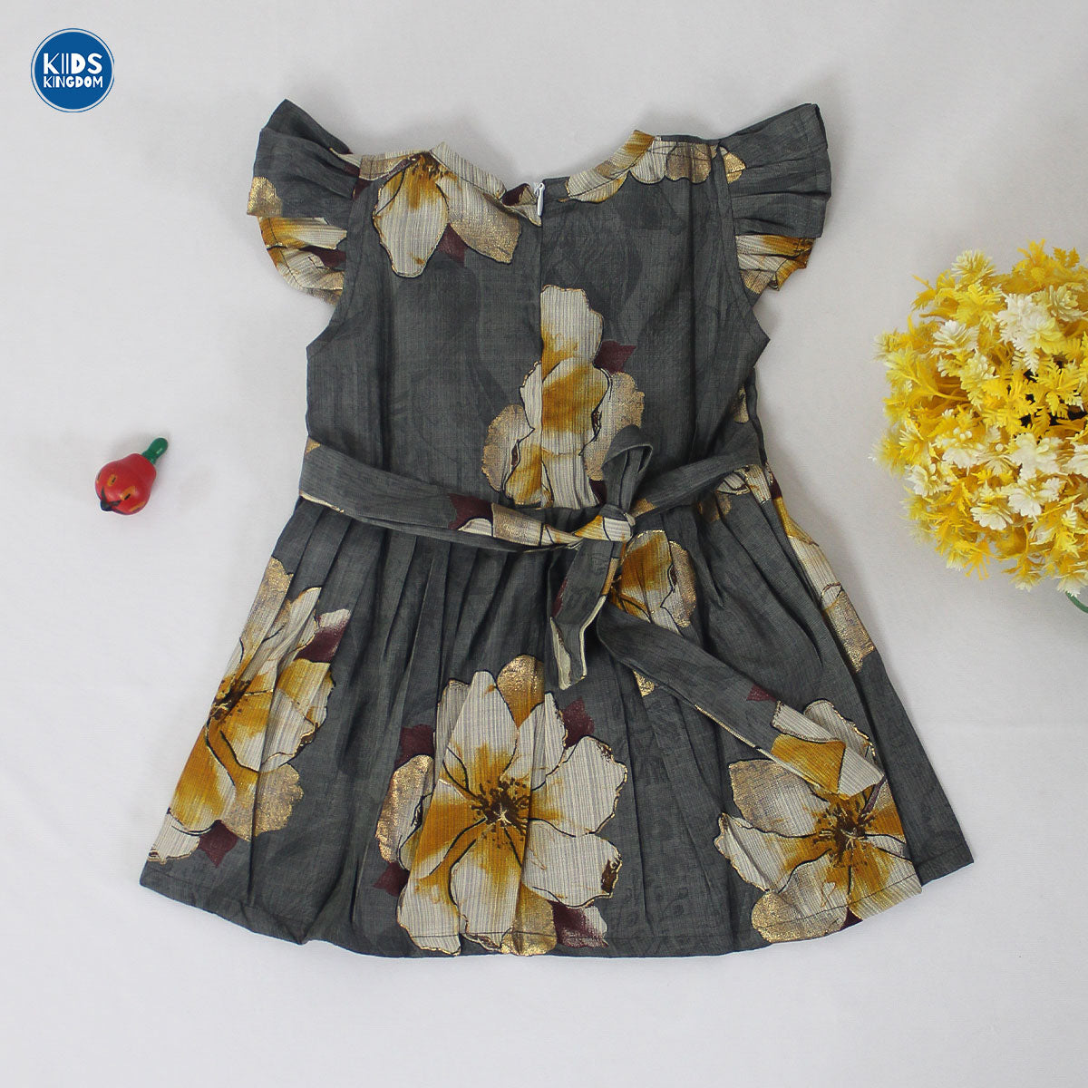 Premium Linen Cotton Frocks Midnight Flora