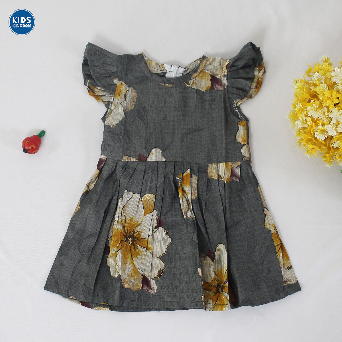 Premium Linen Cotton Frocks Midnight Flora