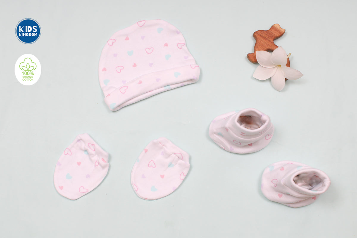 Premium Cap Mitten Booties Heart