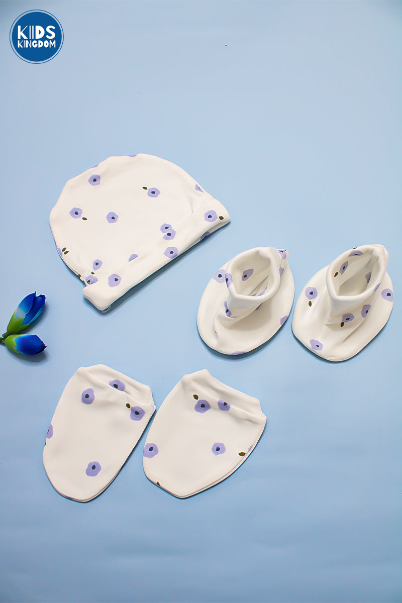 Premium Cap Mitten Booties Lilac Bloom