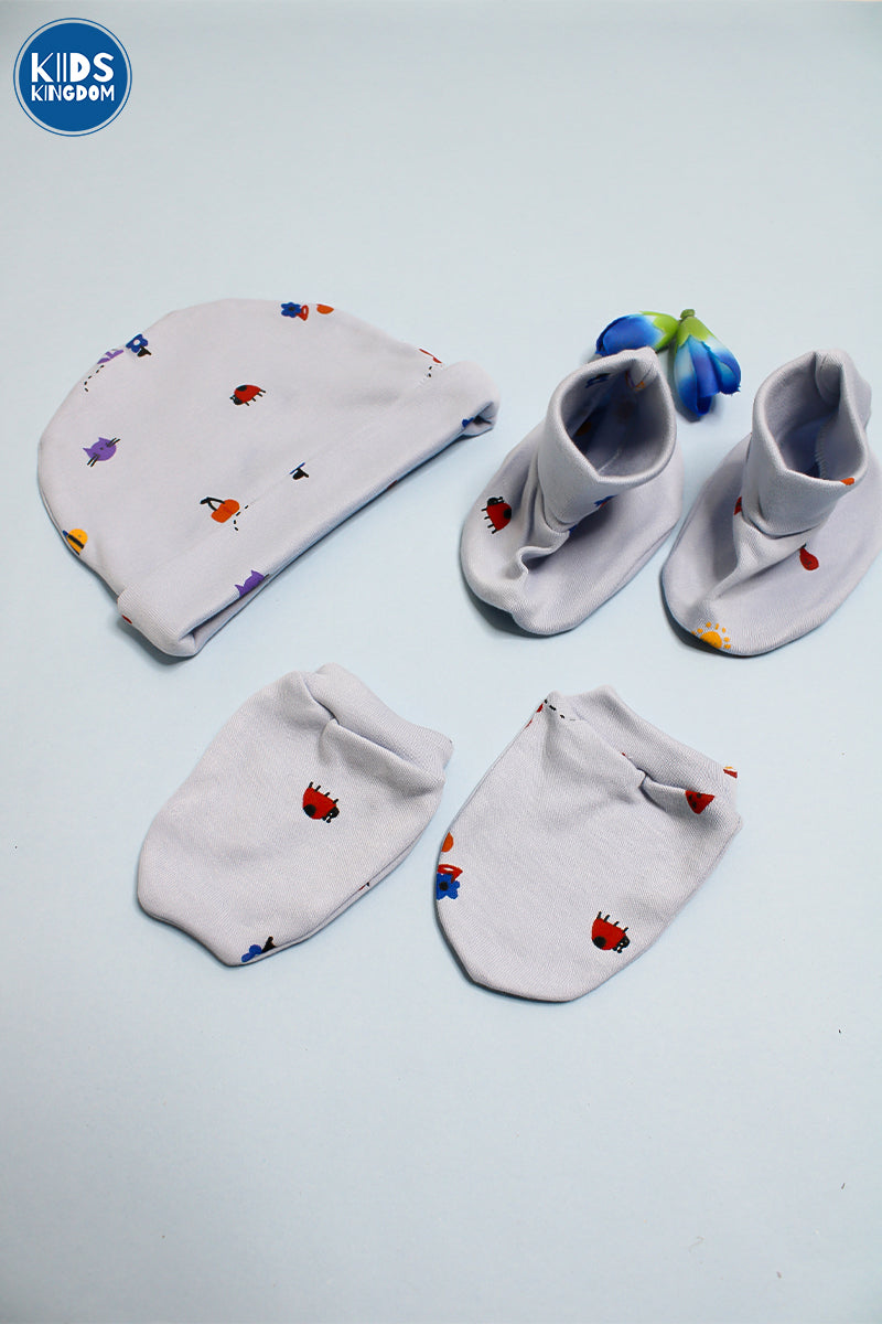 Premium Cap Mitten Booties Little Ladybug