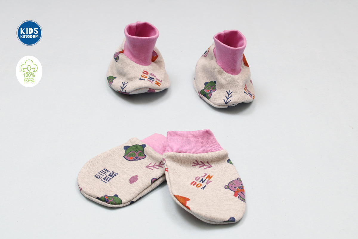 Premium Cap Mitten Booties Set | Bear 1