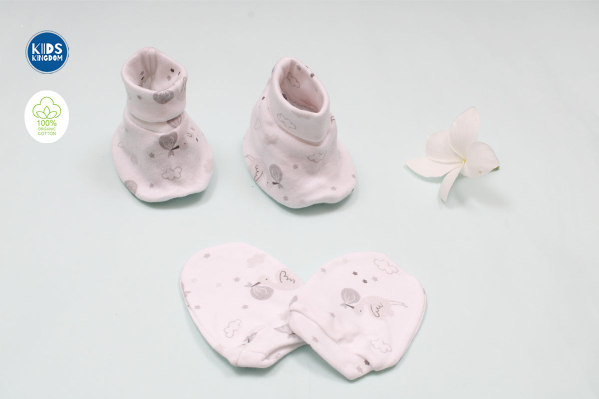 Premium Cap Mitten Booties Swan