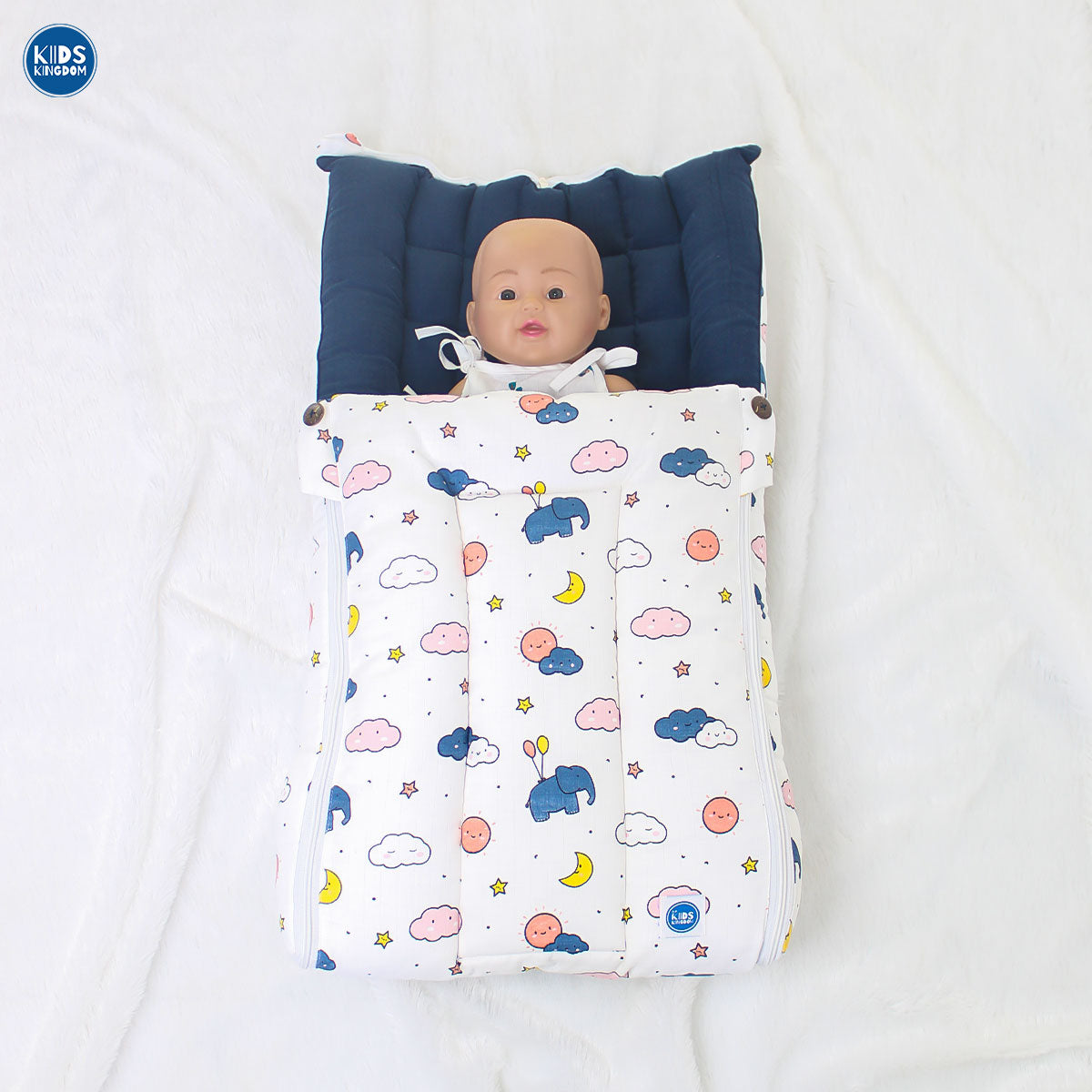 Premium Kapok Silk Cotton Baby Carry Nest Cum Net Bed - DreamLand