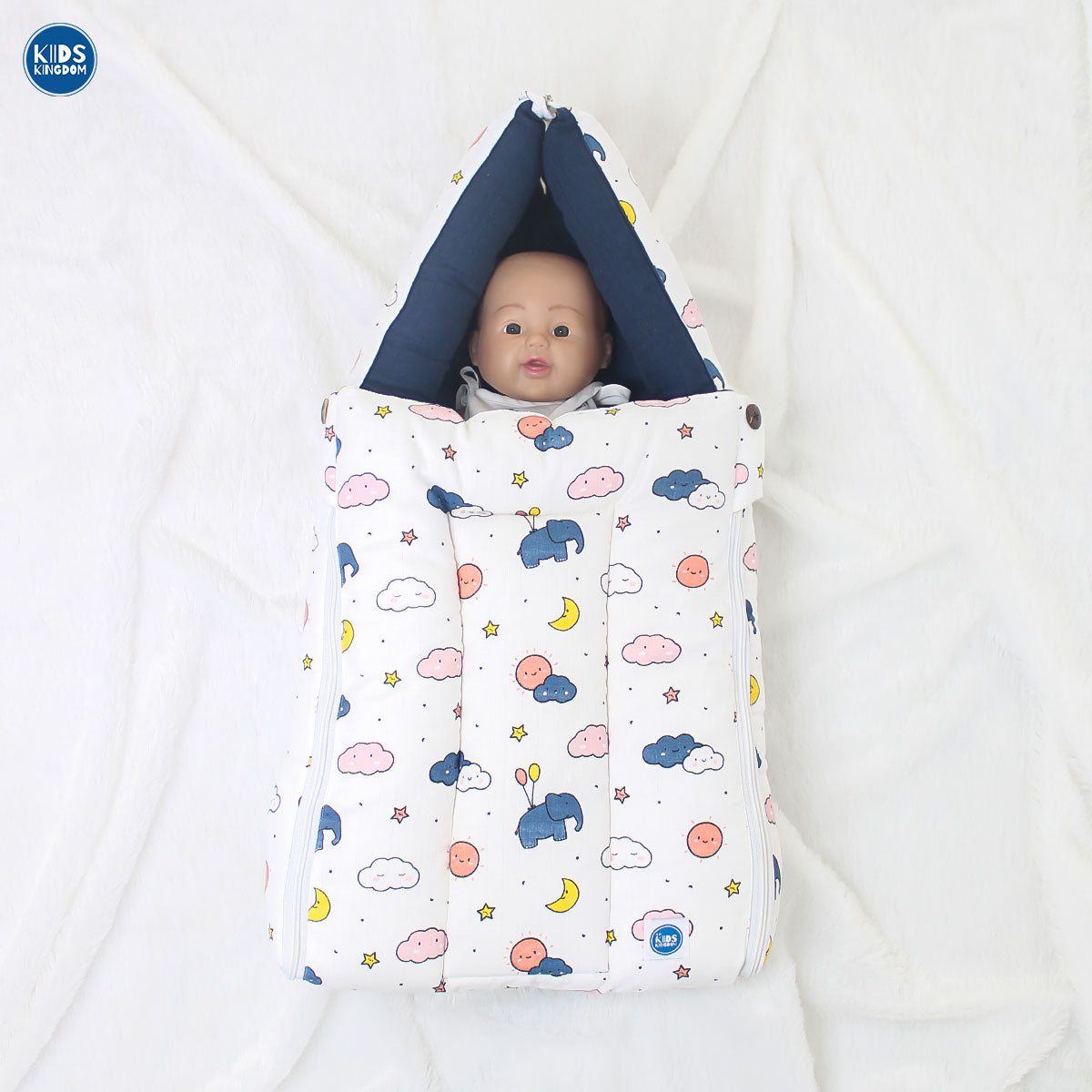 Premium Kapok Silk Cotton Baby Carry Nest Cum Net Bed - DreamLand