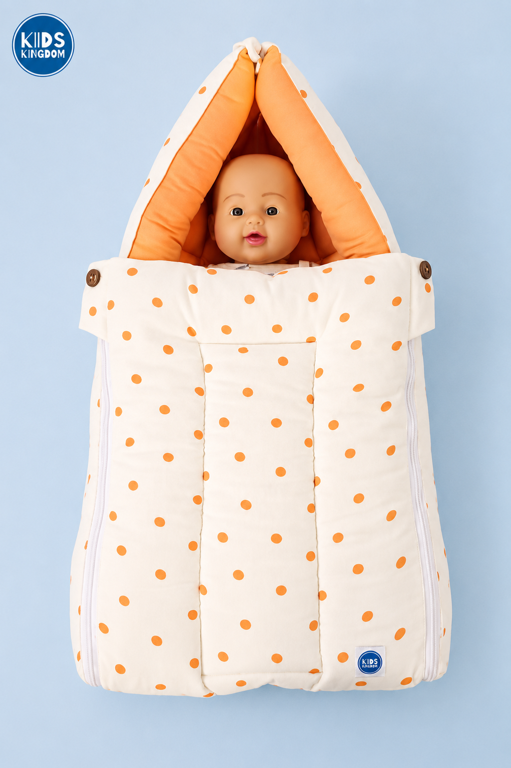 Premium Kapok Silk Cotton Baby Carry Nest Cum Net Bed - Poppy