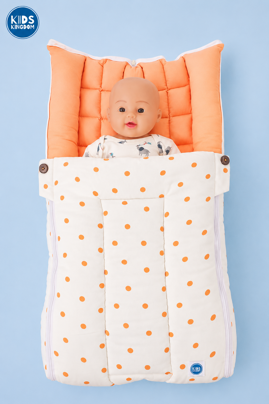 Premium Kapok Silk Cotton Baby Carry Nest Cum Net Bed - Poppy