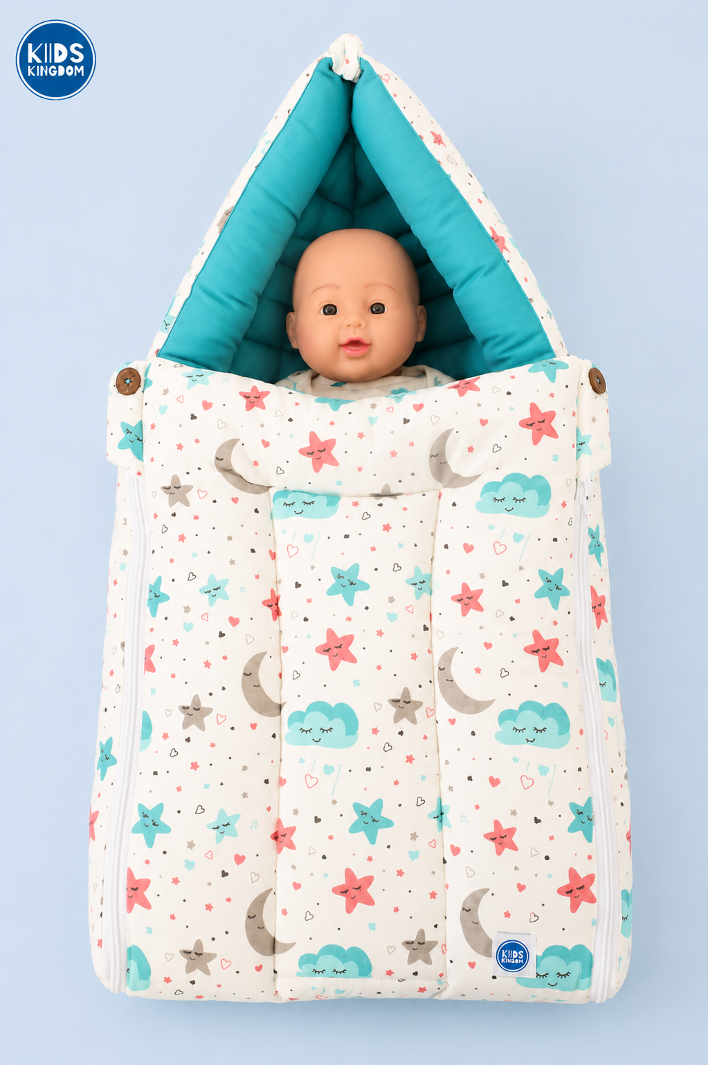 Premium Kapok Silk Cotton Baby Carry Nest Cum Net Bed - Twinkle