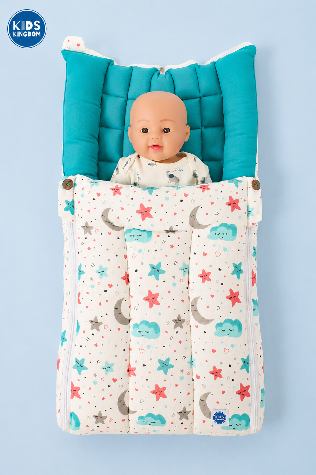Premium Kapok Silk Cotton Baby Carry Nest Cum Net Bed - Twinkle