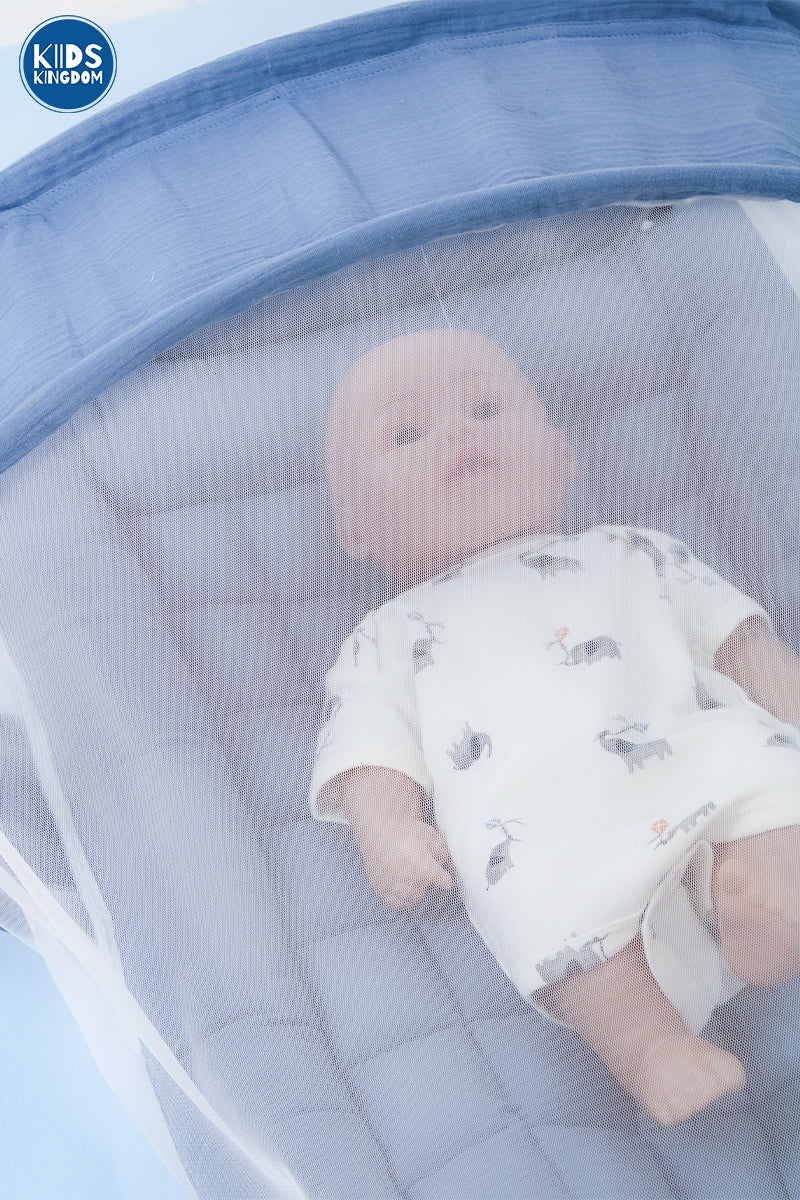 Premium Kapok Silk Cotton Baby Carry Nest Cum Net Bed - Voyager