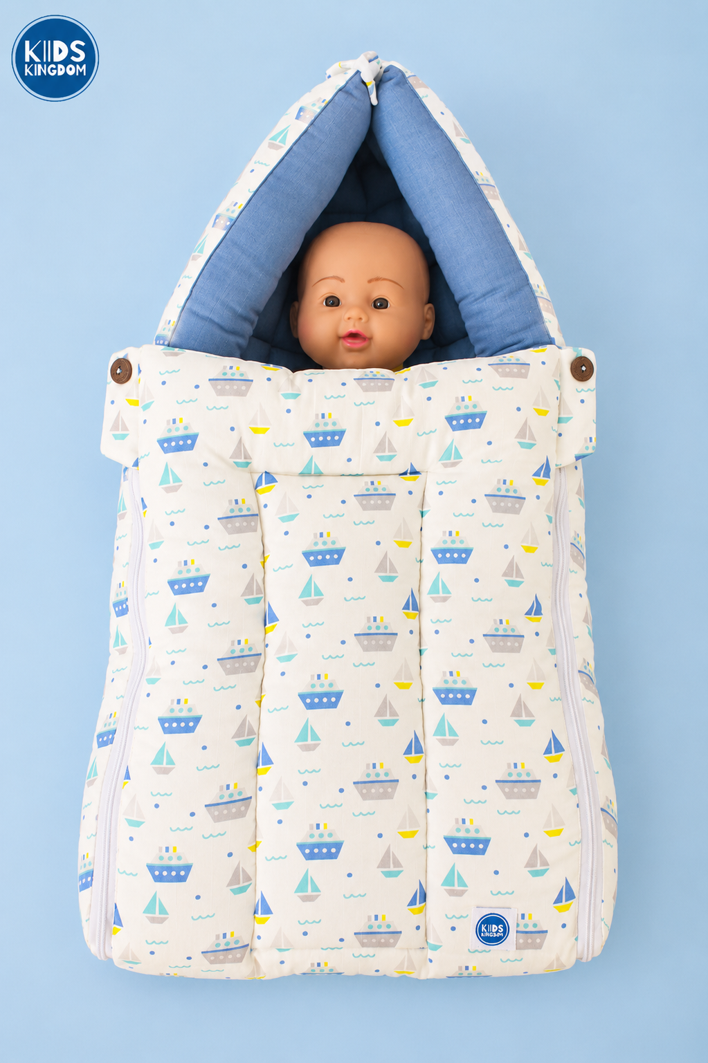 Premium Kapok Silk Cotton Baby Carry Nest Cum Net Bed - Voyager