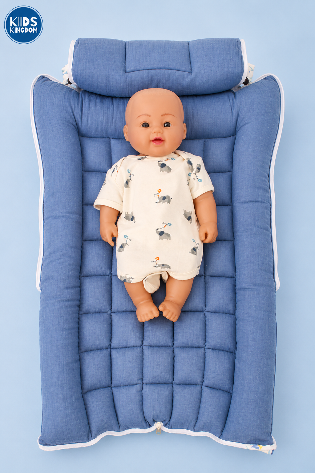 Premium Kapok Silk Cotton Baby Carry Nest Cum Net Bed - Voyager