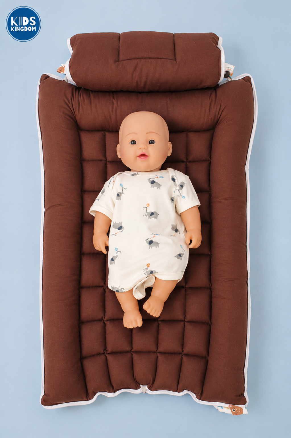 Premium Kapok Silk Cotton Baby Carry Nest Cum Net Bed - Woodland