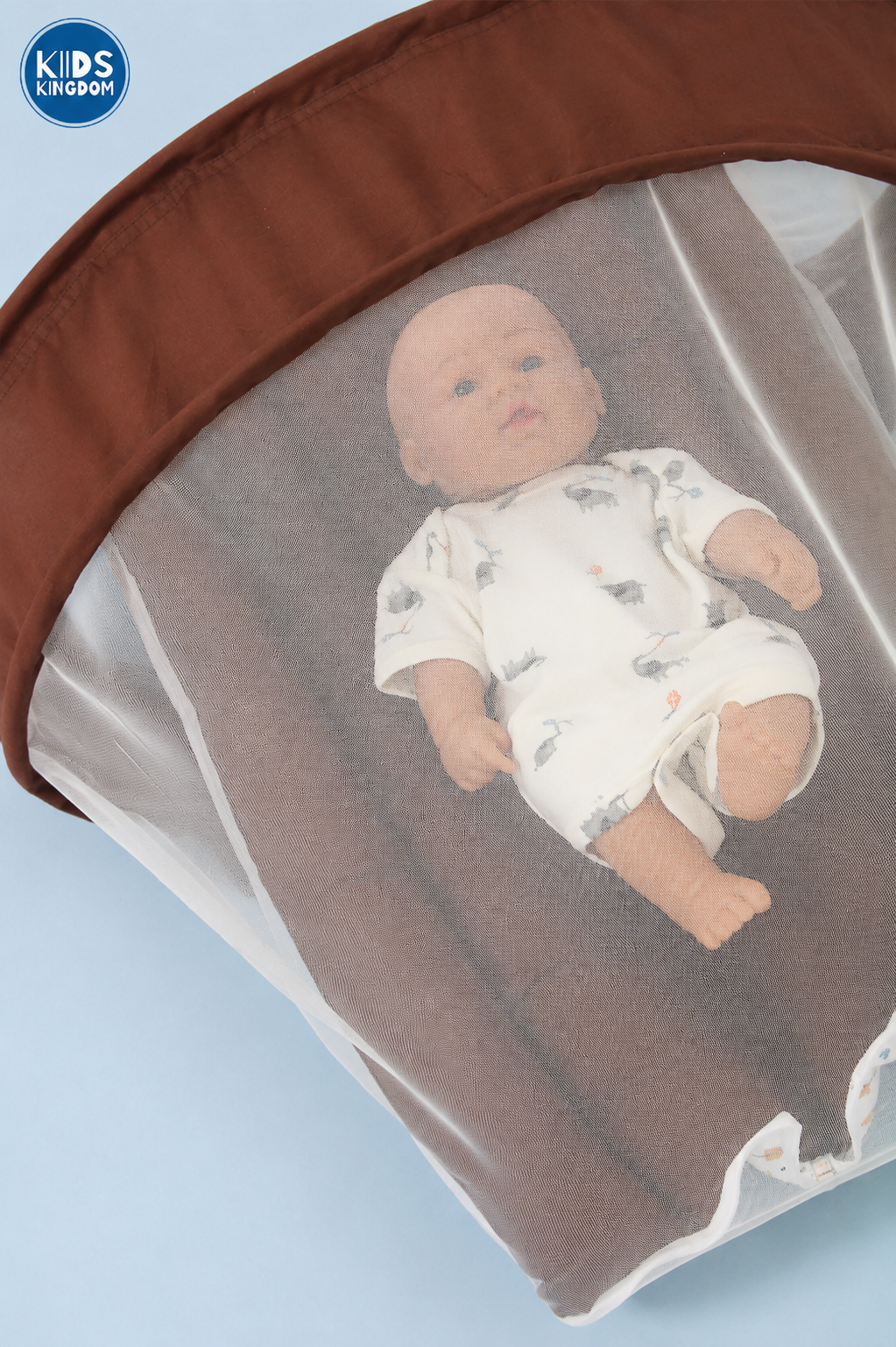 Premium Kapok Silk Cotton Baby Carry Nest Cum Net Bed - Woodland