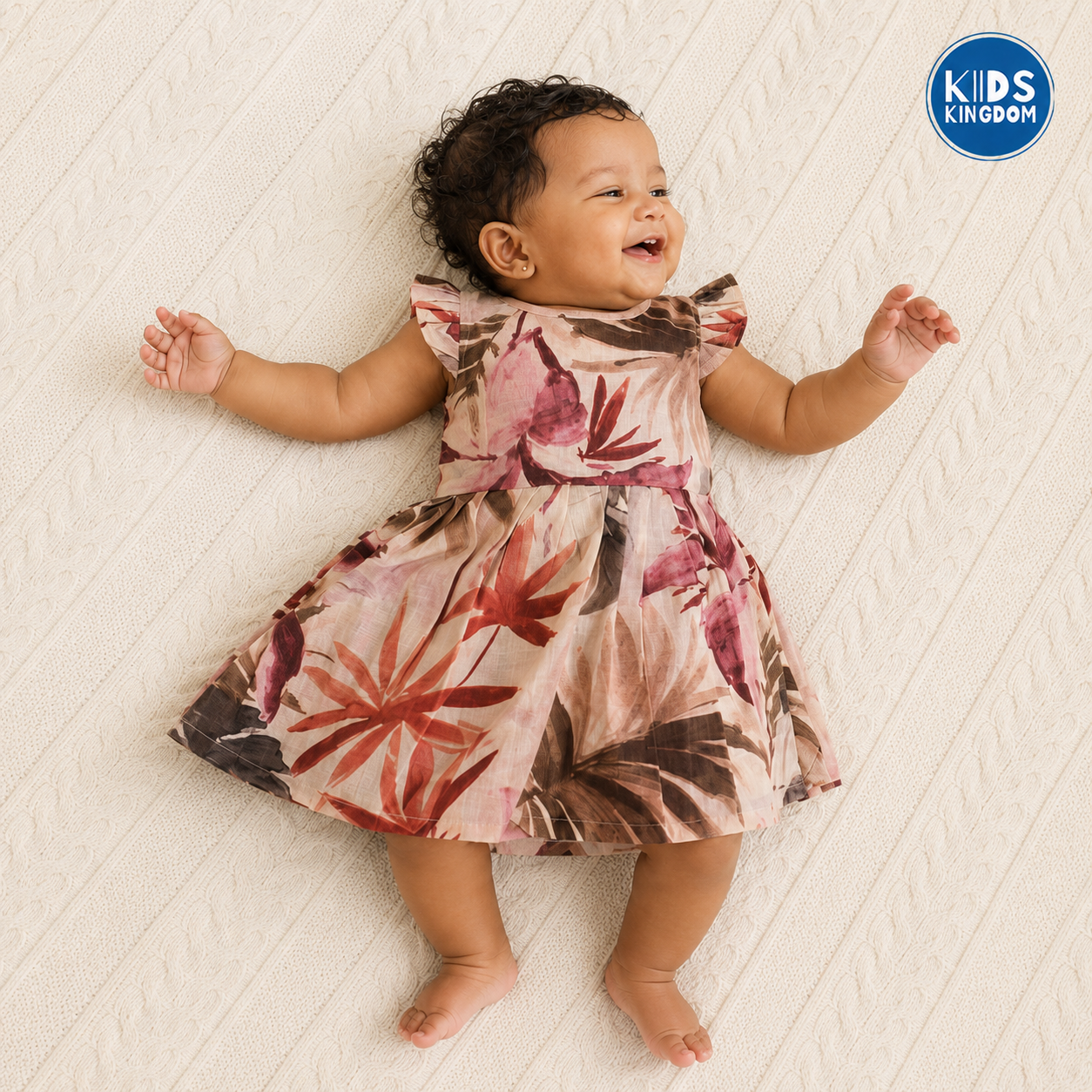 Premium Linen Cotton Frocks Blush Petal