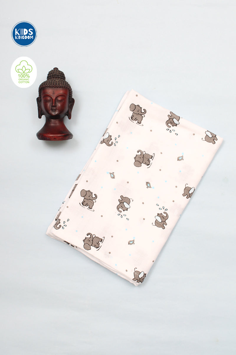 Premium Muslin Bath Towel Elephant