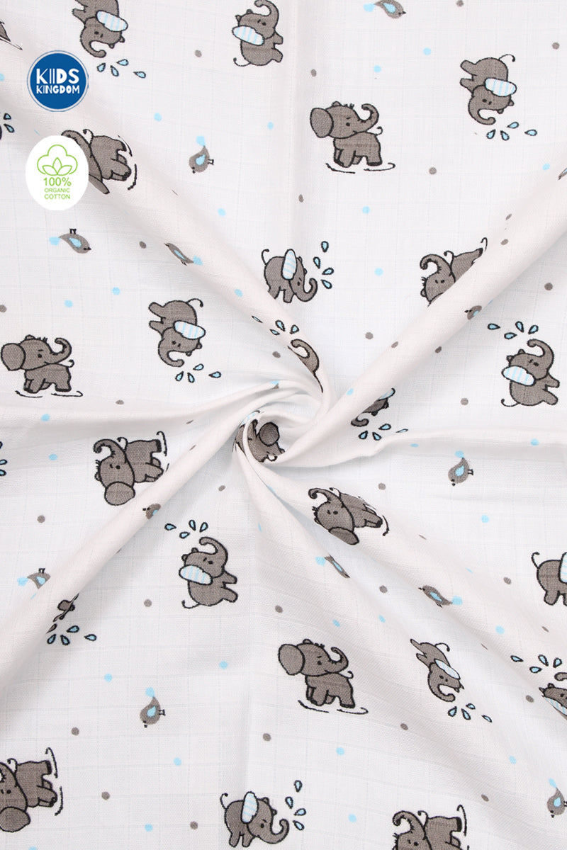 Premium Muslin Bath Towel Elephant